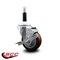 Service Caster 3.5'' Maroon Poly Swivel 7/8'' Expanding Stem Caster with Brake SCC-EX20S3514-PPUB-MRN-TLB-78 - alternate 4